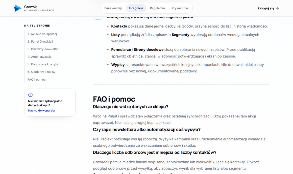 Panel GrowMail: pozyskiwanie bazy i zgodny zapis